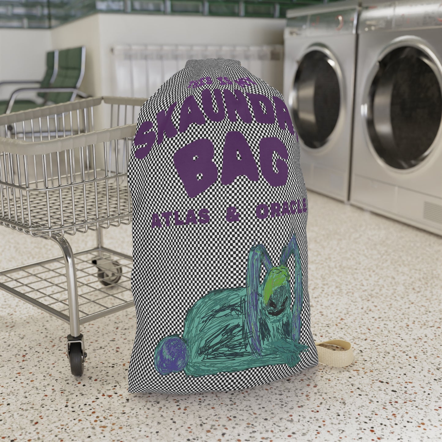 "This Is My Skaundry Bag" Rave Bunny Laundry Bag