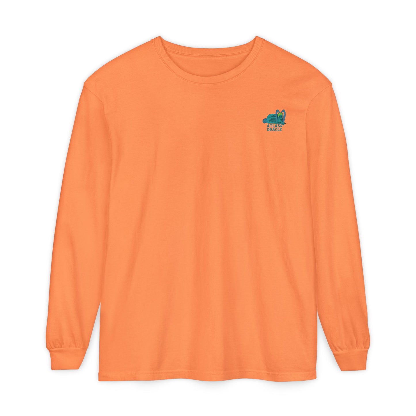 Unisex Garment-dyed Long Sleeve T-Shirt (Rave Bünny Logo)