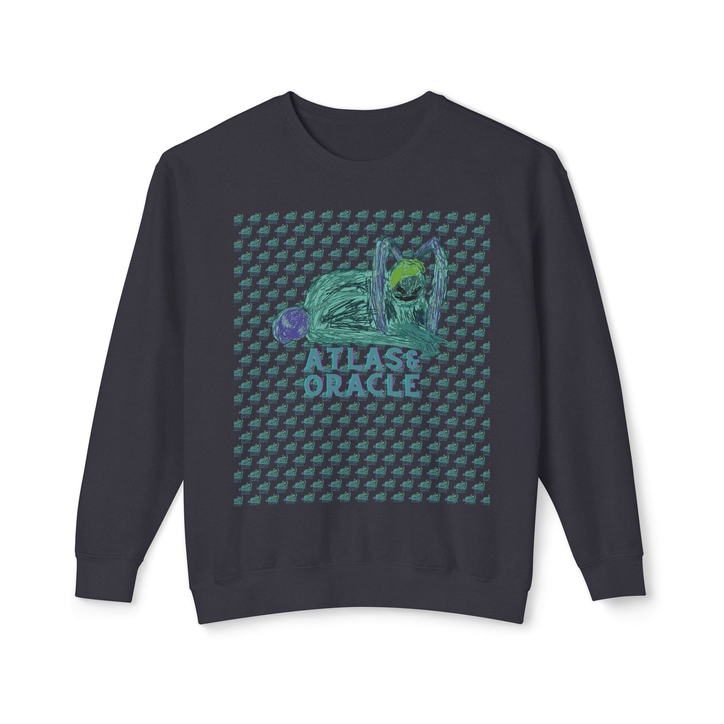 Unisex Lightweight Crewneck Sweatshirt (Rave Bünny Logo)