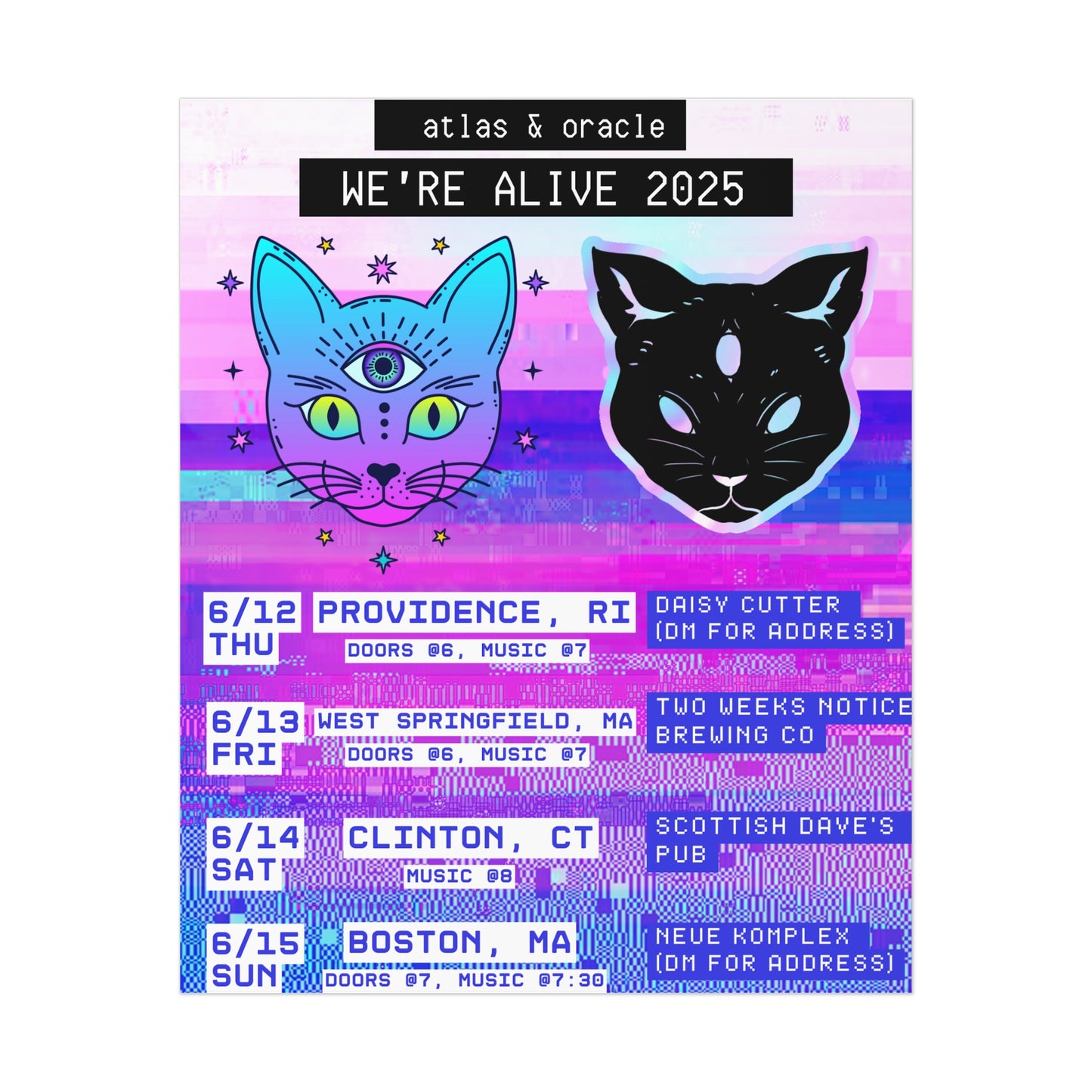 "We're Alive 2025" Mini-Tour Flyer