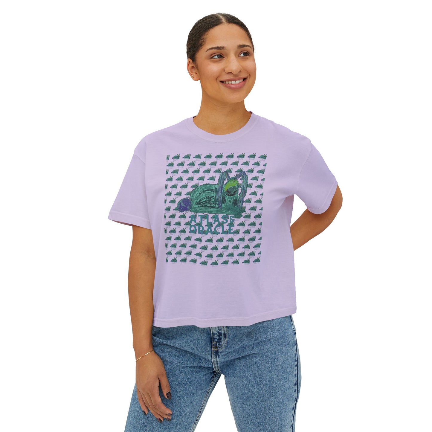 Women's Boxy Tee (Rave Bünny Logo)