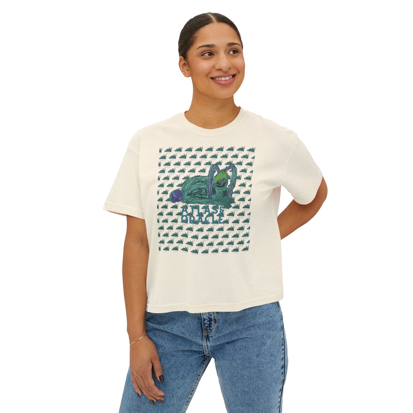 Women's Boxy Tee (Rave Bünny Logo)