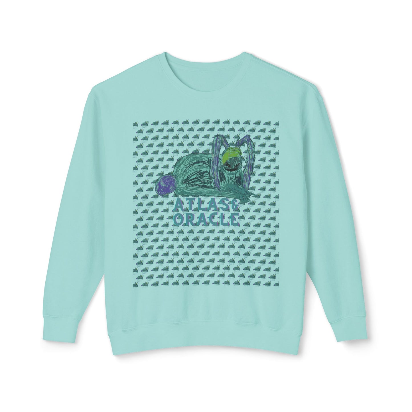 Unisex Lightweight Crewneck Sweatshirt (Rave Bünny Logo)