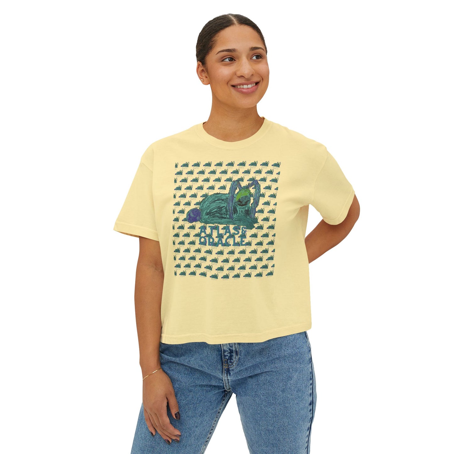 Women's Boxy Tee (Rave Bünny Logo)