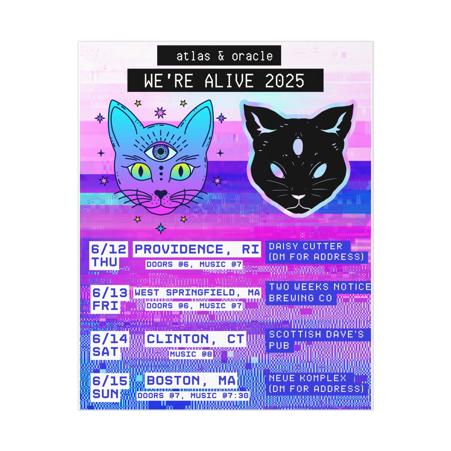 "We're Alive 2025" Mini-Tour Flyer