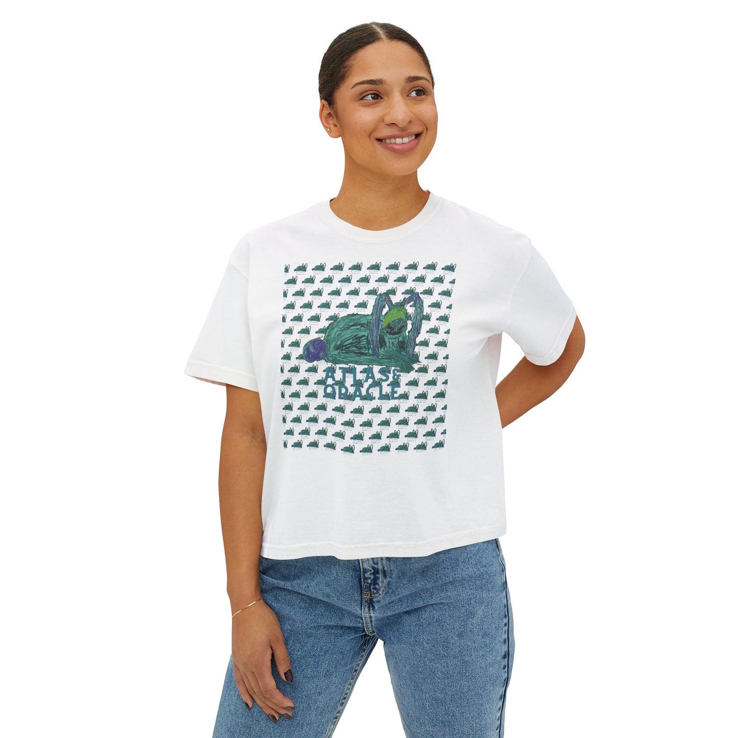 Women's Boxy Tee (Rave Bünny Logo)