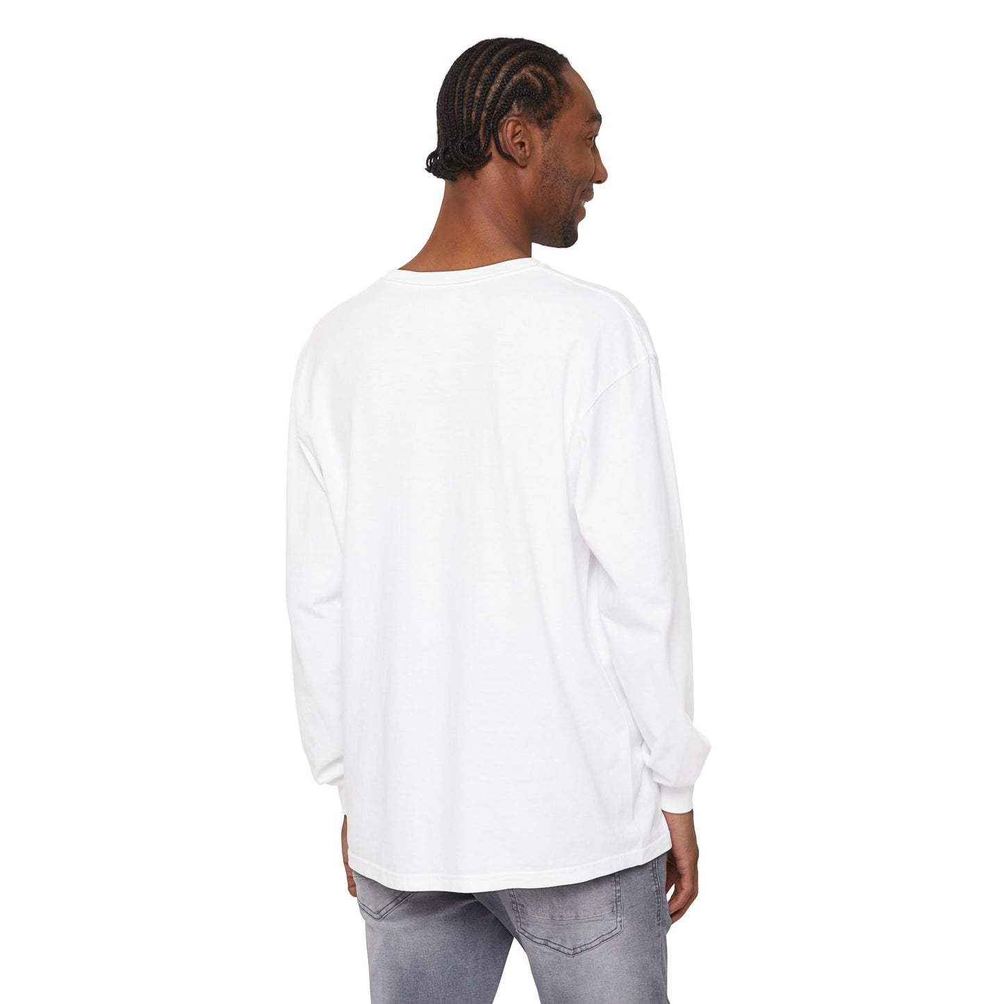 Unisex Garment-dyed Long Sleeve T-Shirt (Rave Bünny Logo)