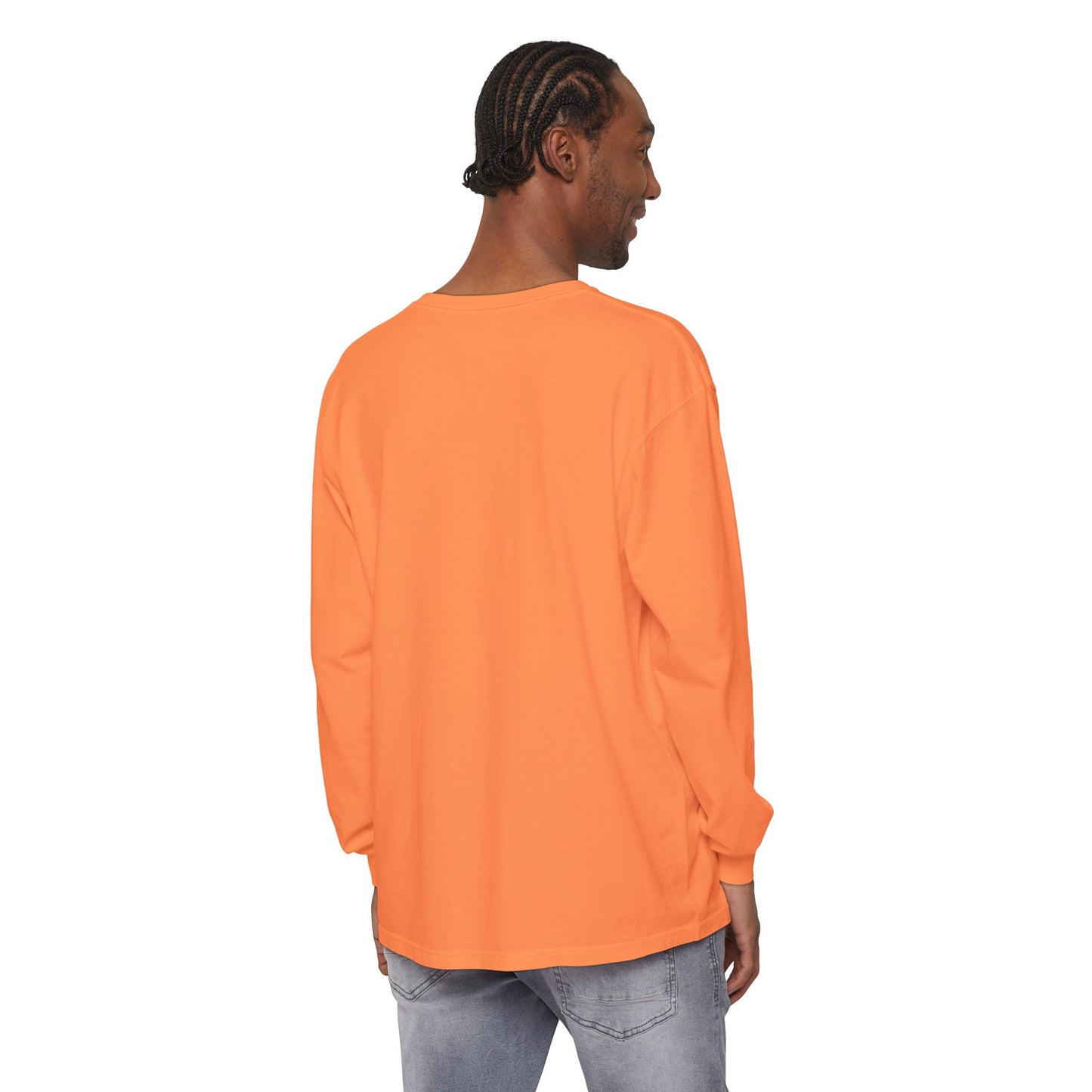 Unisex Garment-dyed Long Sleeve T-Shirt (Rave Bünny Logo)