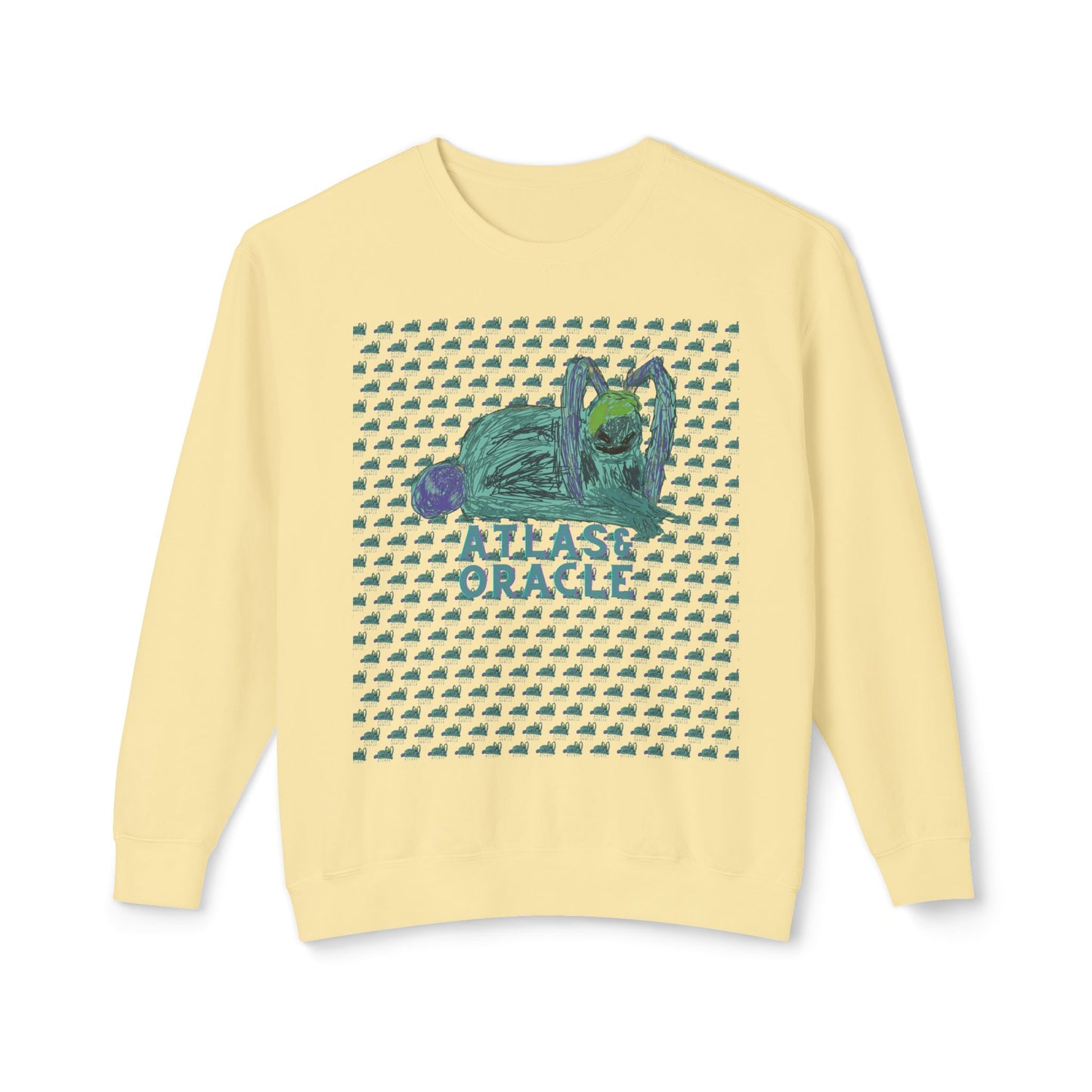 Unisex Lightweight Crewneck Sweatshirt (Rave Bünny Logo)