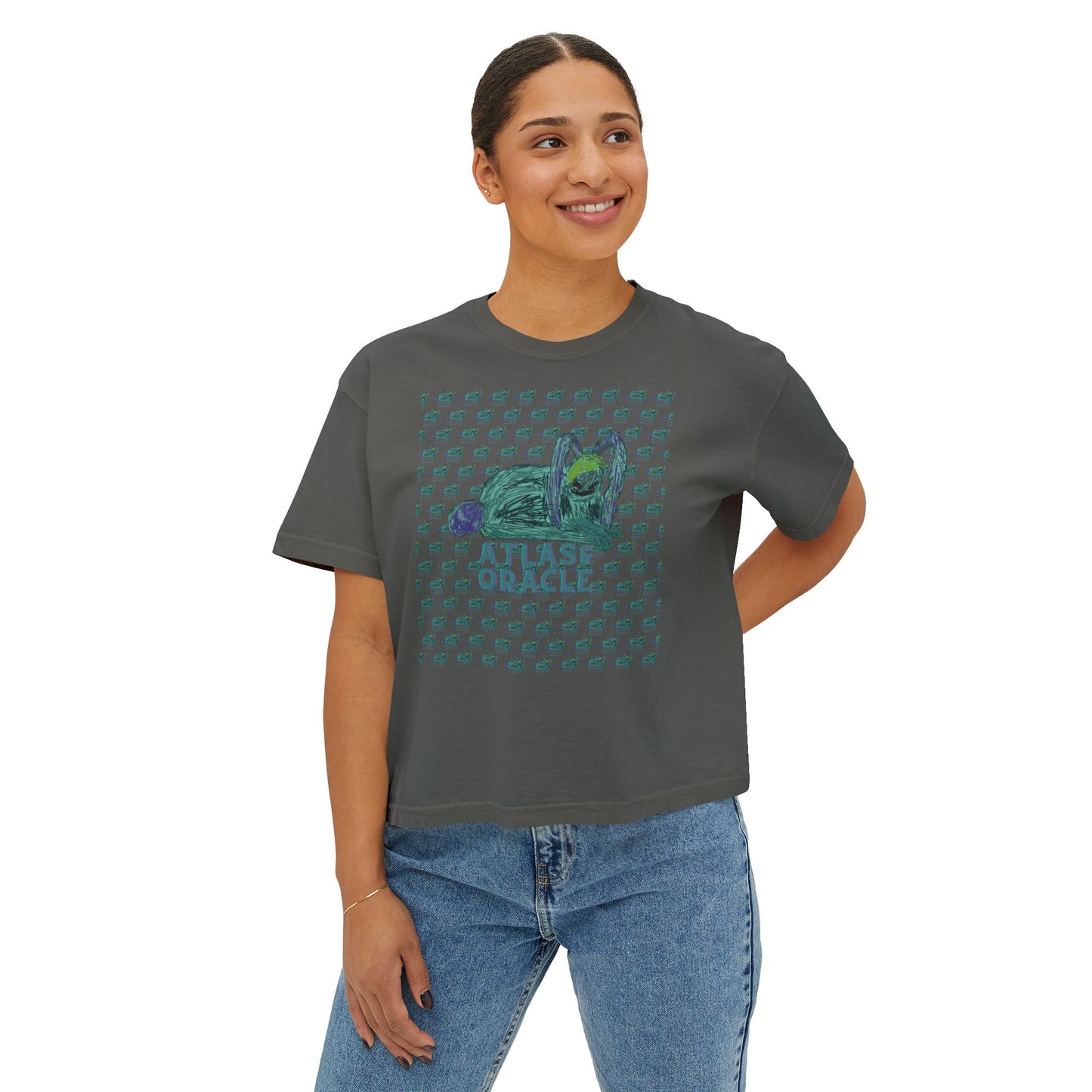 Women's Boxy Tee (Rave Bünny Logo)