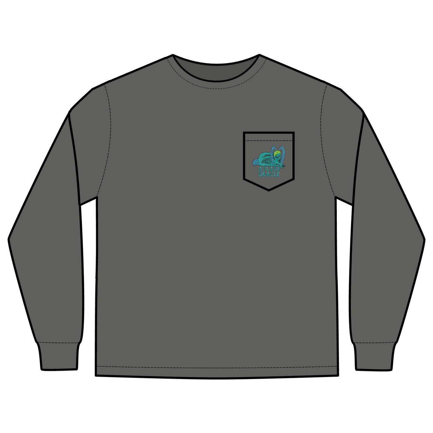 Unisex Long Sleeve Pocket T-Shirt (Rave Bünny Logo)