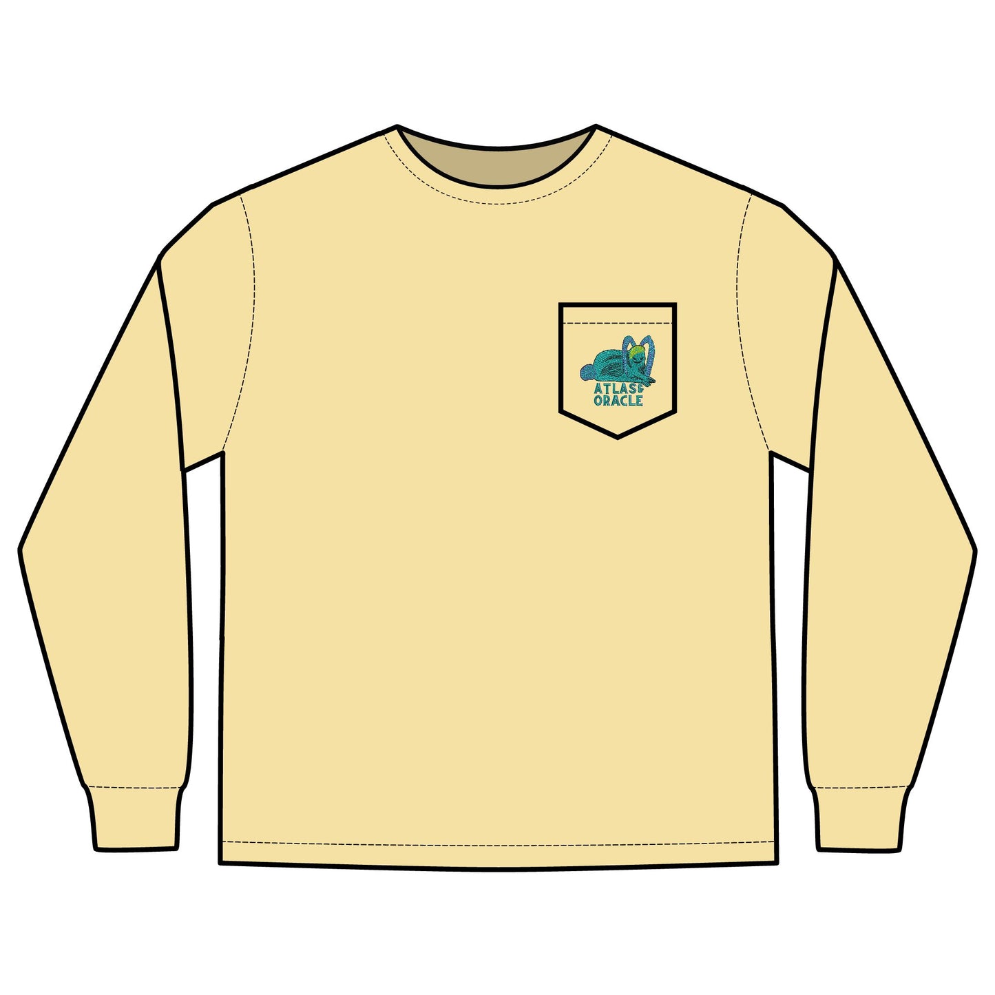 Unisex Long Sleeve Pocket T-Shirt (Rave Bünny Logo)