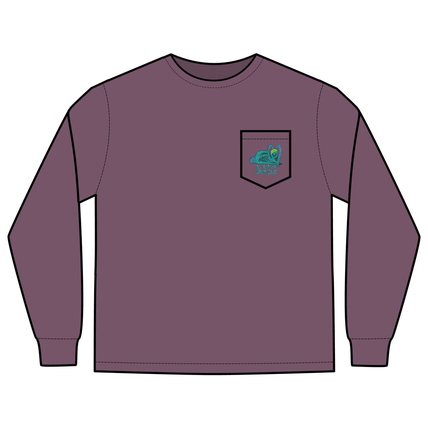 Unisex Long Sleeve Pocket T-Shirt (Rave Bünny Logo)