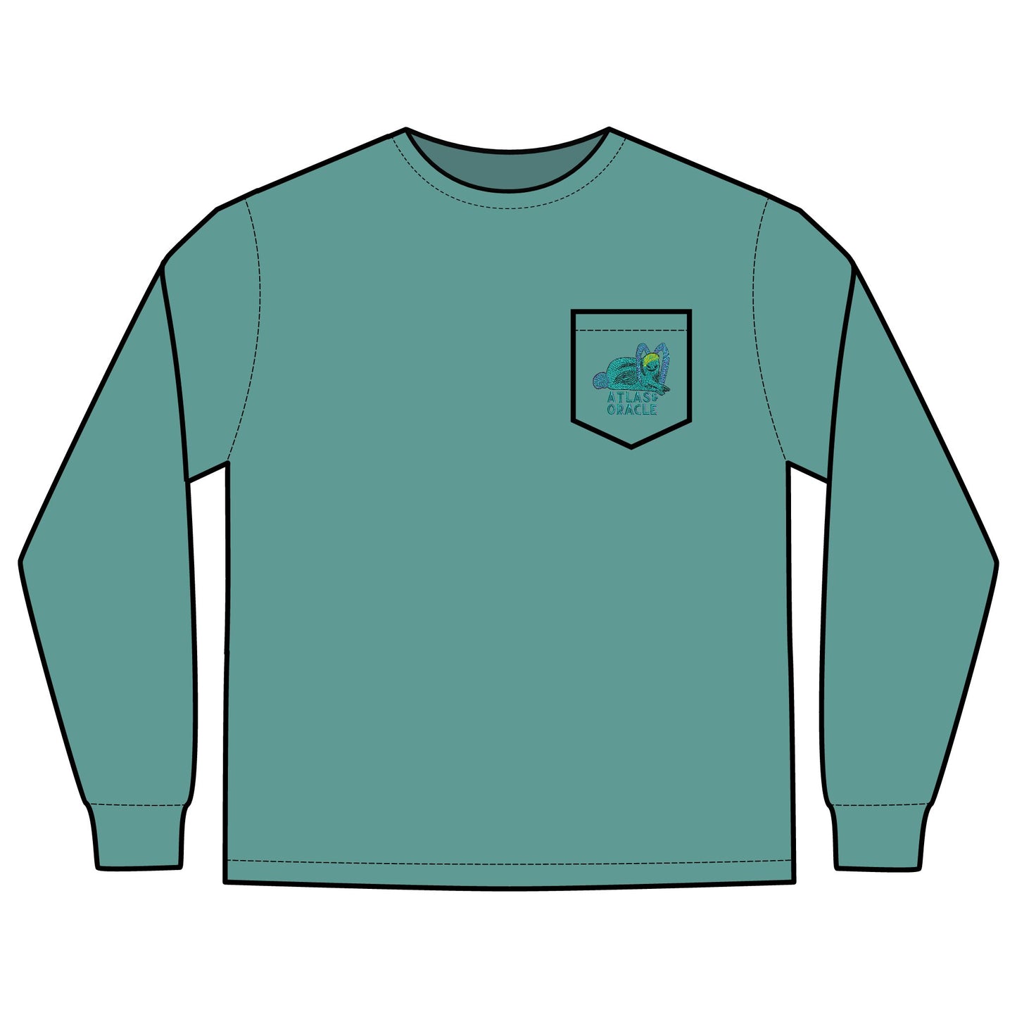 Unisex Long Sleeve Pocket T-Shirt (Rave Bünny Logo)