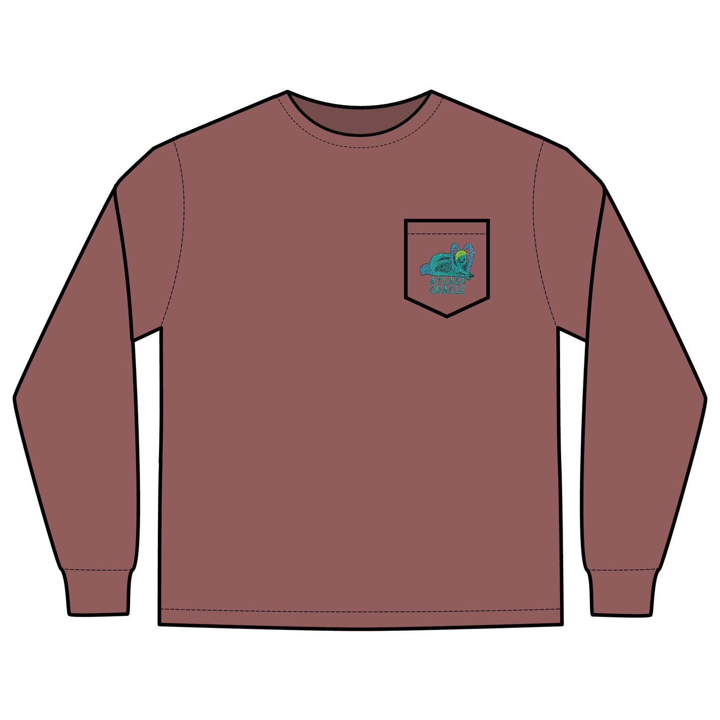 Unisex Long Sleeve Pocket T-Shirt (Rave Bünny Logo)