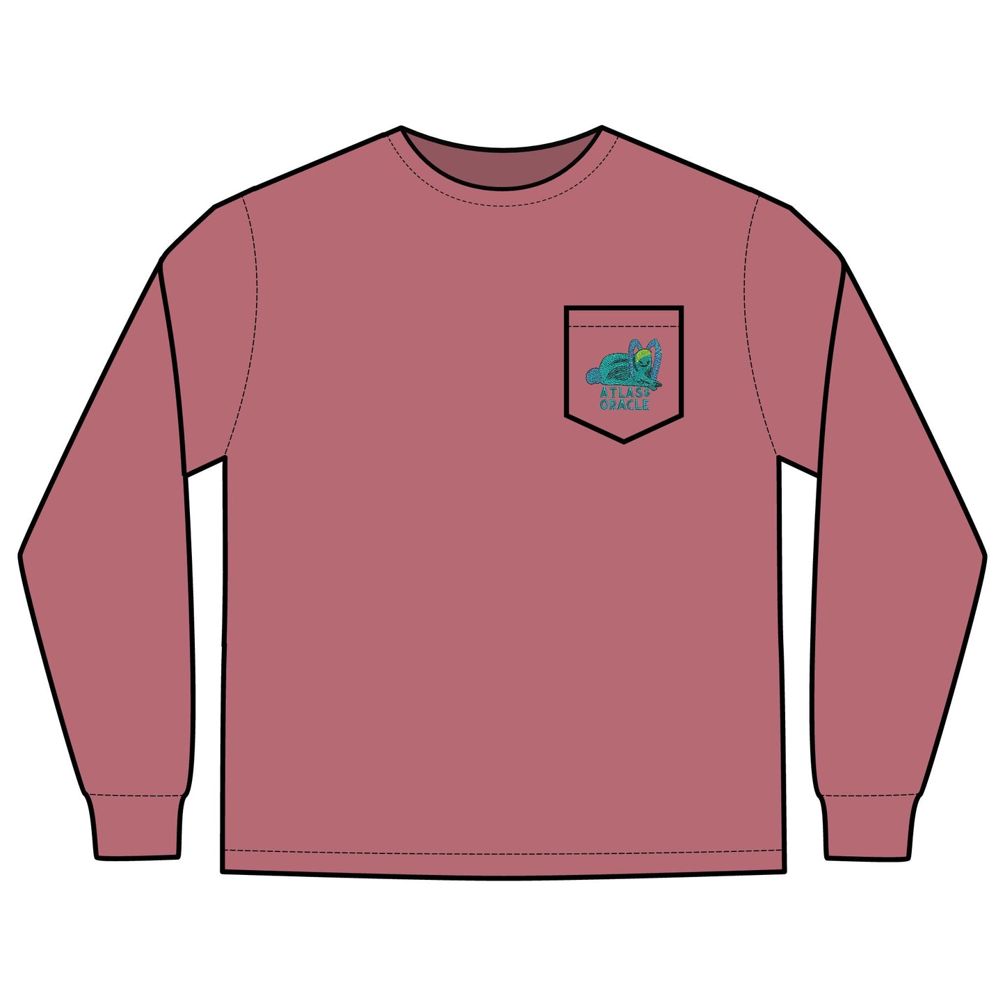 Unisex Long Sleeve Pocket T-Shirt (Rave Bünny Logo)