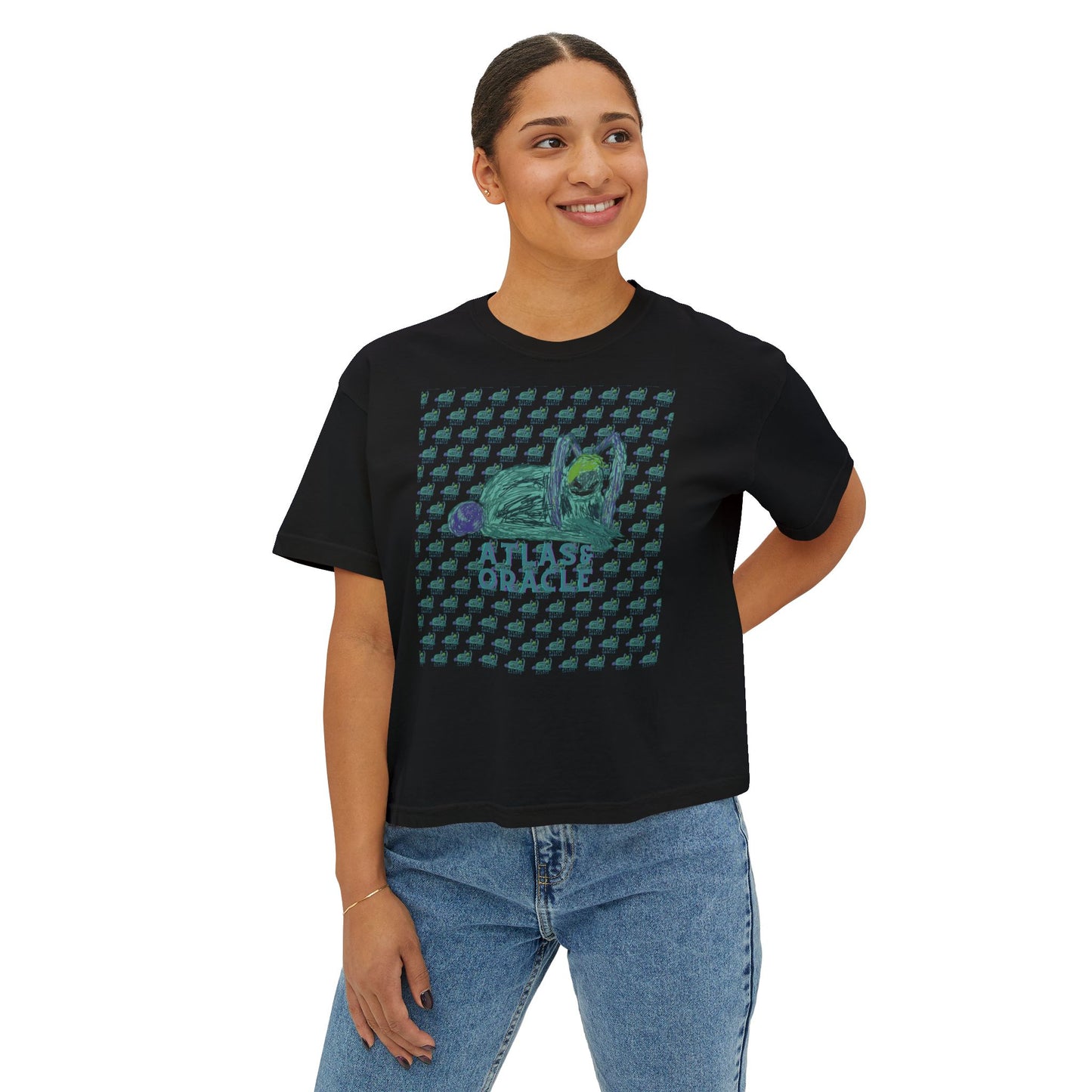Women's Boxy Tee (Rave Bünny Logo)